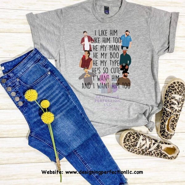 I Like him, he my man, he my type, I want him- (3) (Different Versions- Cookies,Doctor,and Country Music)