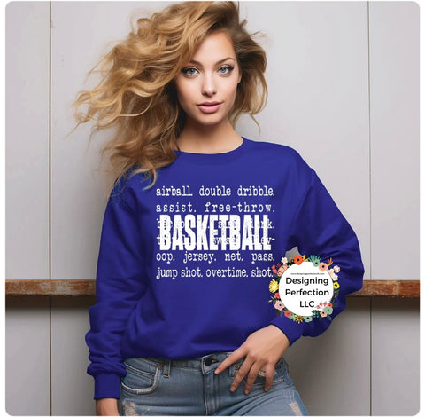 Basketball Words (16) priced for a tee, addt’l options available in dropdown