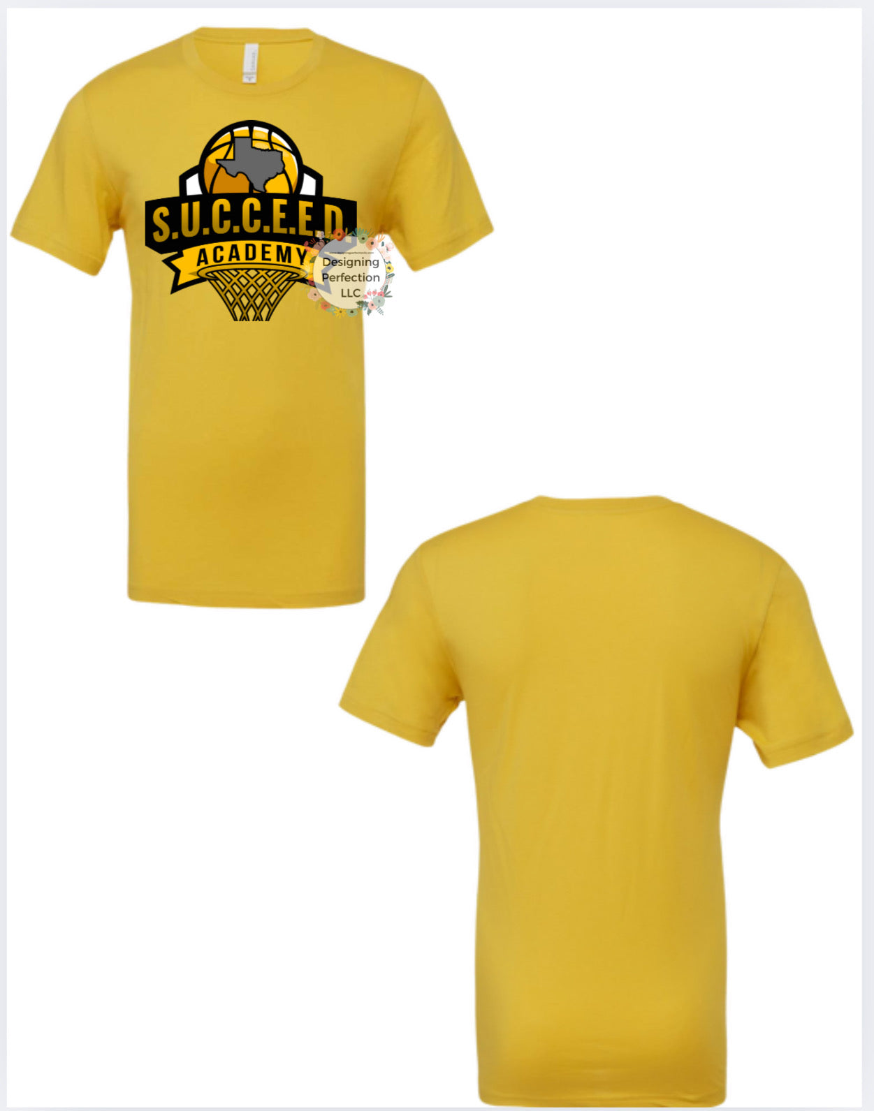 Yellow blend tee - front design only