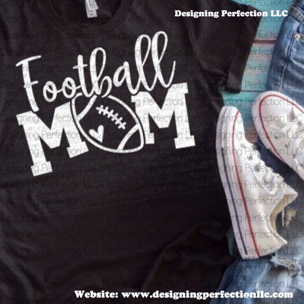 Custom football / Football and cheer mom with number and name on back