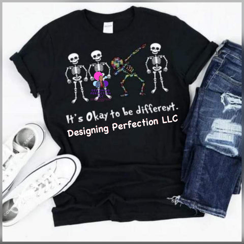 It’s ok to be different, skeletons- Autism Awareness (26)