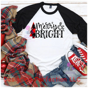 Merry and Bright- Prices for regular tee-(B2)Christmas