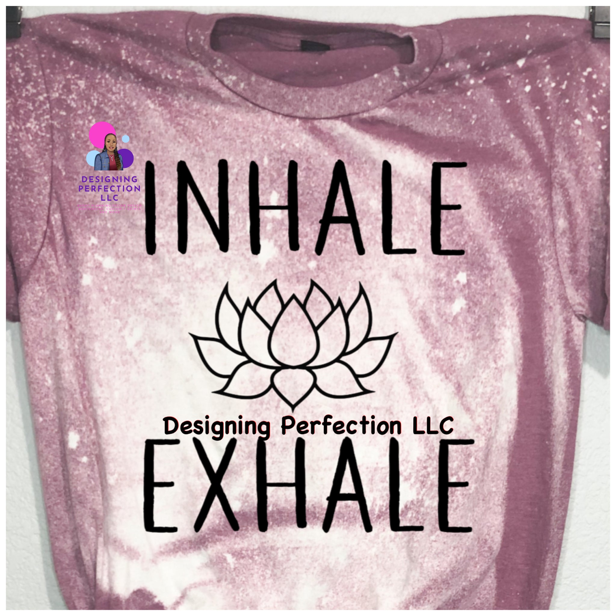 Inhale Exhale- On Solid Color Tee (14)