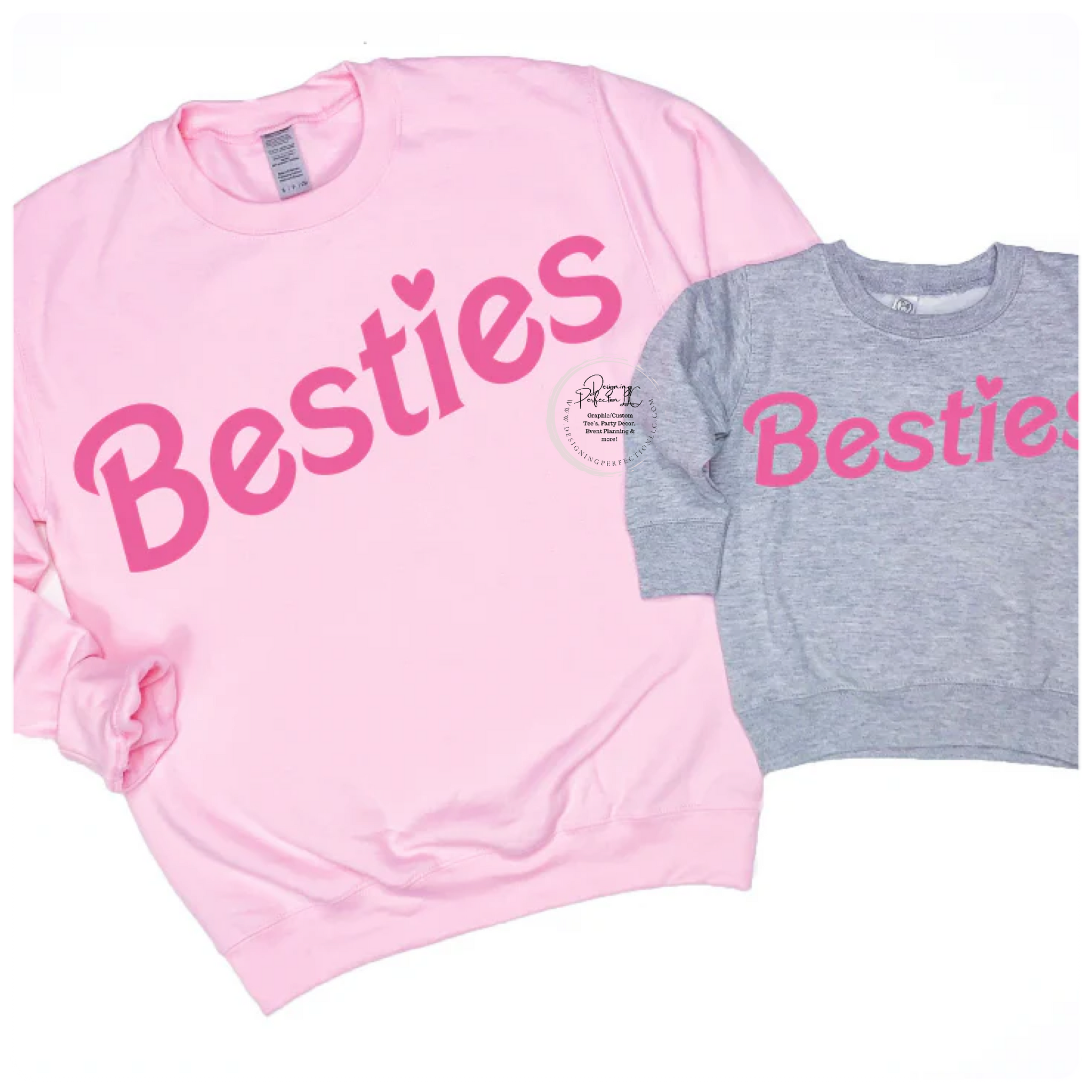 Besties - YOUTH SIZE- On tee, additional options on drop-down