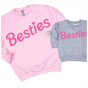 Besties - YOUTH SIZE- On tee, additional options on drop-down