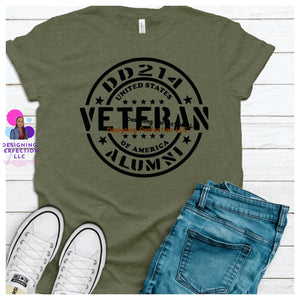 DD 214 Veteran Alumni- (FULL SIZE) Military (B2)