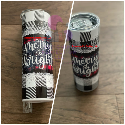 Merry and Bright Christmas Tumbler