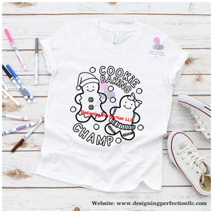 Cookie Baking Champion Design - Youth -Coloring shirt (B3)