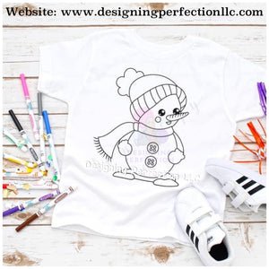 Snowman Coloring Tee - YOUTH (B3)
